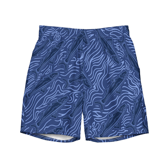 Blue Fish Swim Trunk