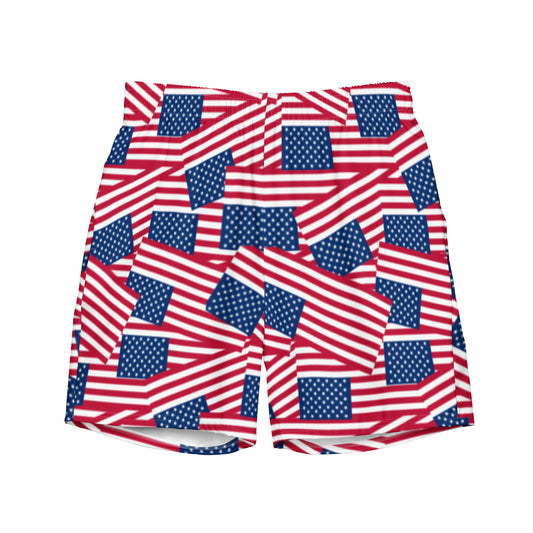American Flag Swim Trunk